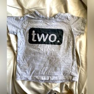 ✨ Unordinary toddler 3T number TWO SHIRT ✨